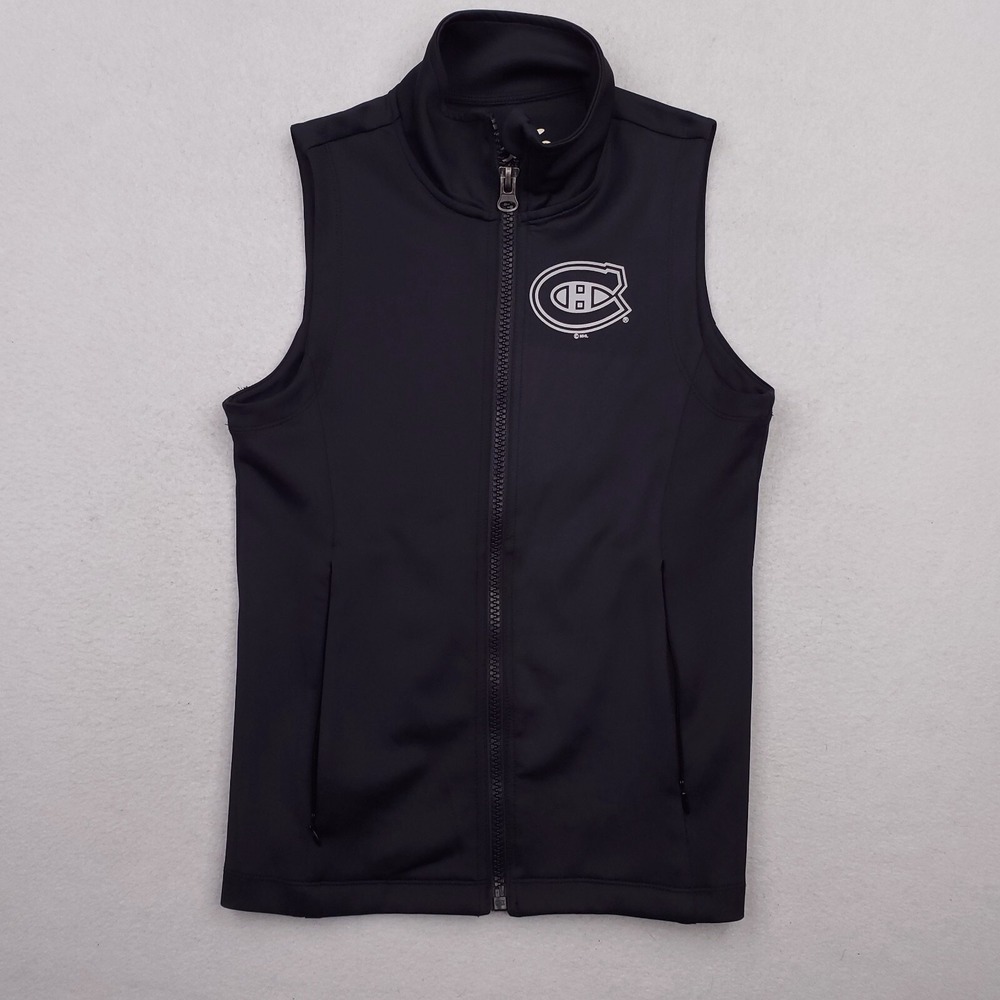 Montreal Canadiens Vest Womens Small Black Alyssa Milano Touch Active Stretch